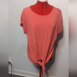 BUFFALO -  Tie Front Blouse, Salmon, Women's Medium